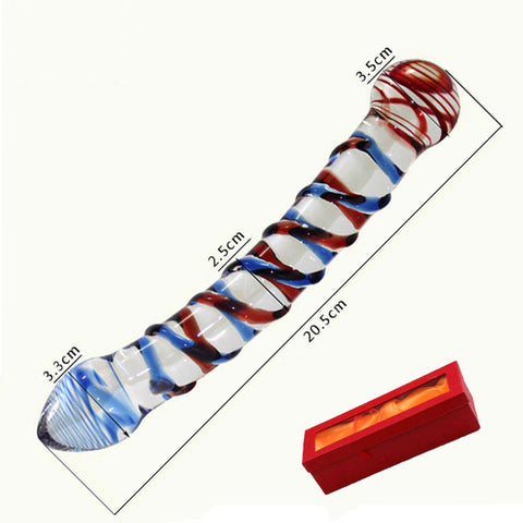 Pyrex Glass Double Ended Dildo - Dom's Realm Store BDSM Shibari