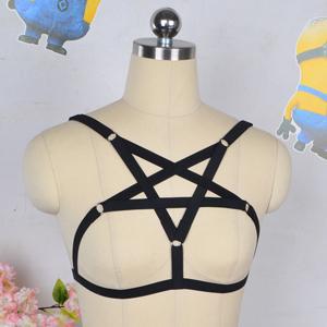 Black Body Pentagram Harness - Dom's Realm Store BDSM Shibari