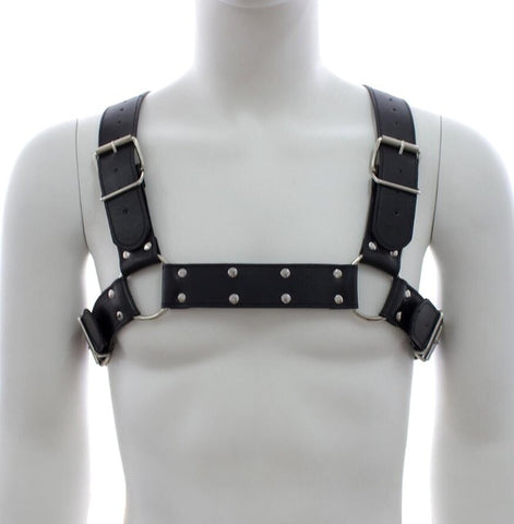 Men's Leather Chest Belt - Dom's Realm Store BDSM Shibari