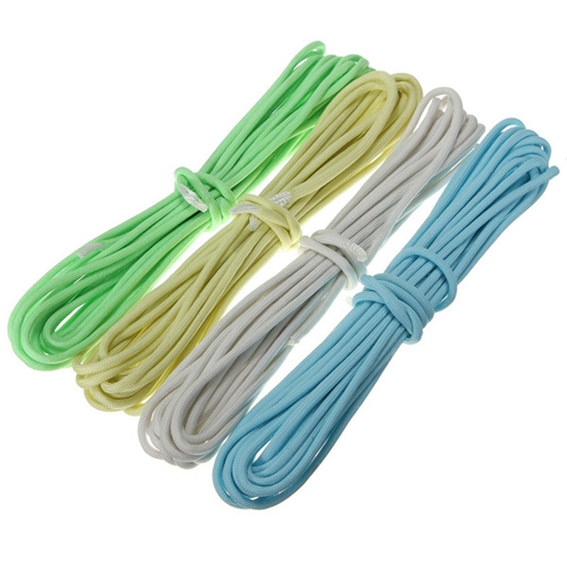 Glow-in-the-dark Nylon Paracord 2mm Glowing Crafting Rope DIY Jewelry Rope  up to 6 Hours of Glow Time 
